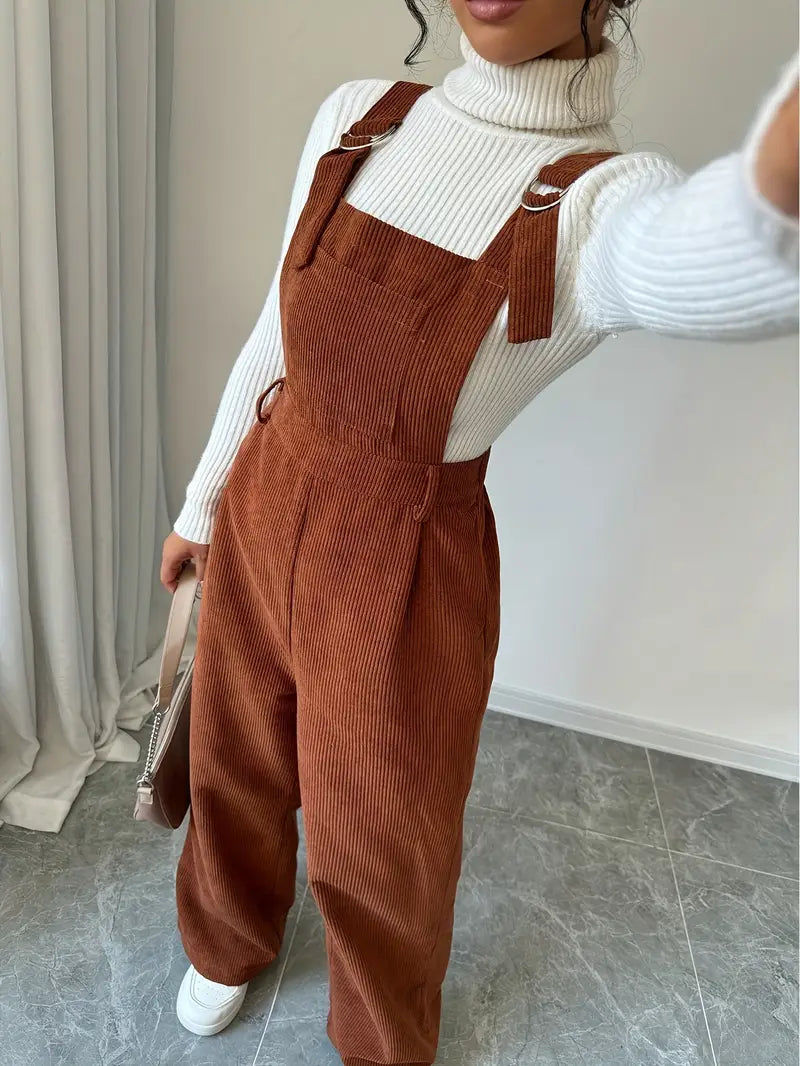 Stilfuld jumpsuit i fløjlsbukser til kvinder