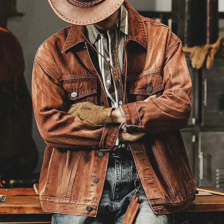 Retro herrejakke i westernstil