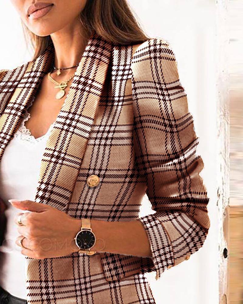 Dobbeltradet tweedblazer