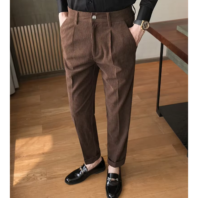 Casual bukser i fløjl til mænd
