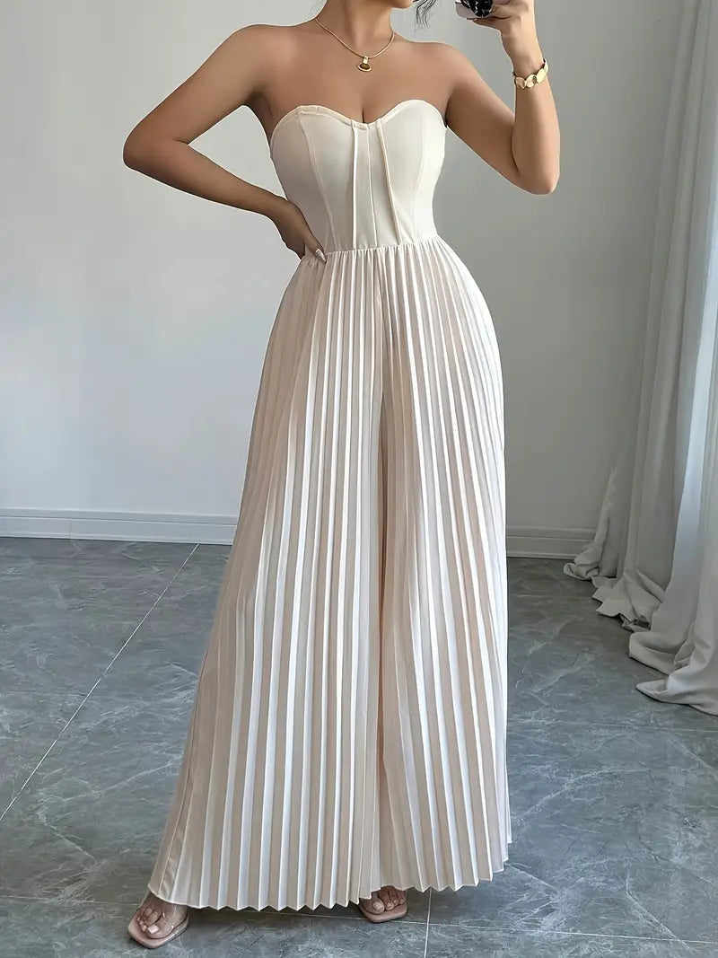 Elegant stropløs jumpsuit til kvinder
