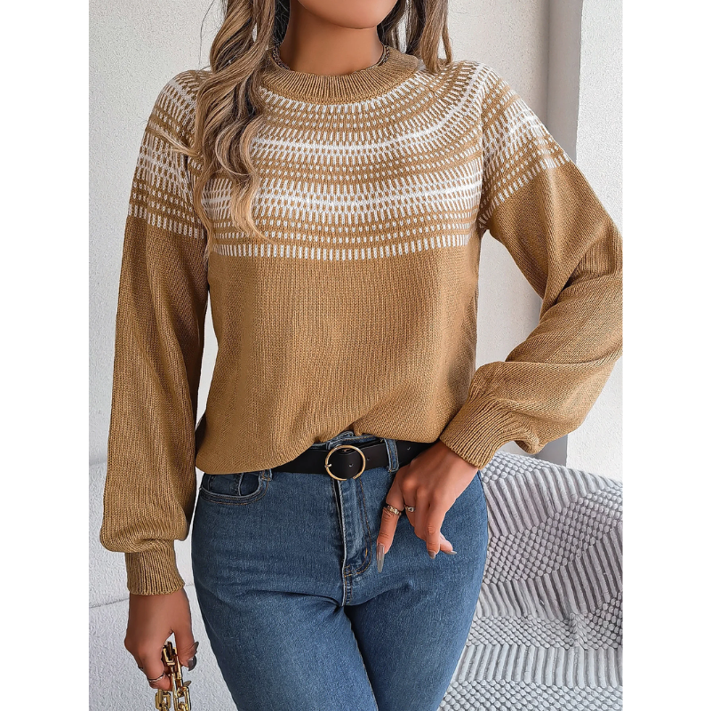 Kontrasterende sweater i retro-popstil