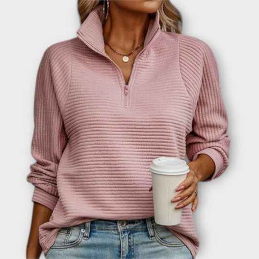 Halfzip trøje til kvinder