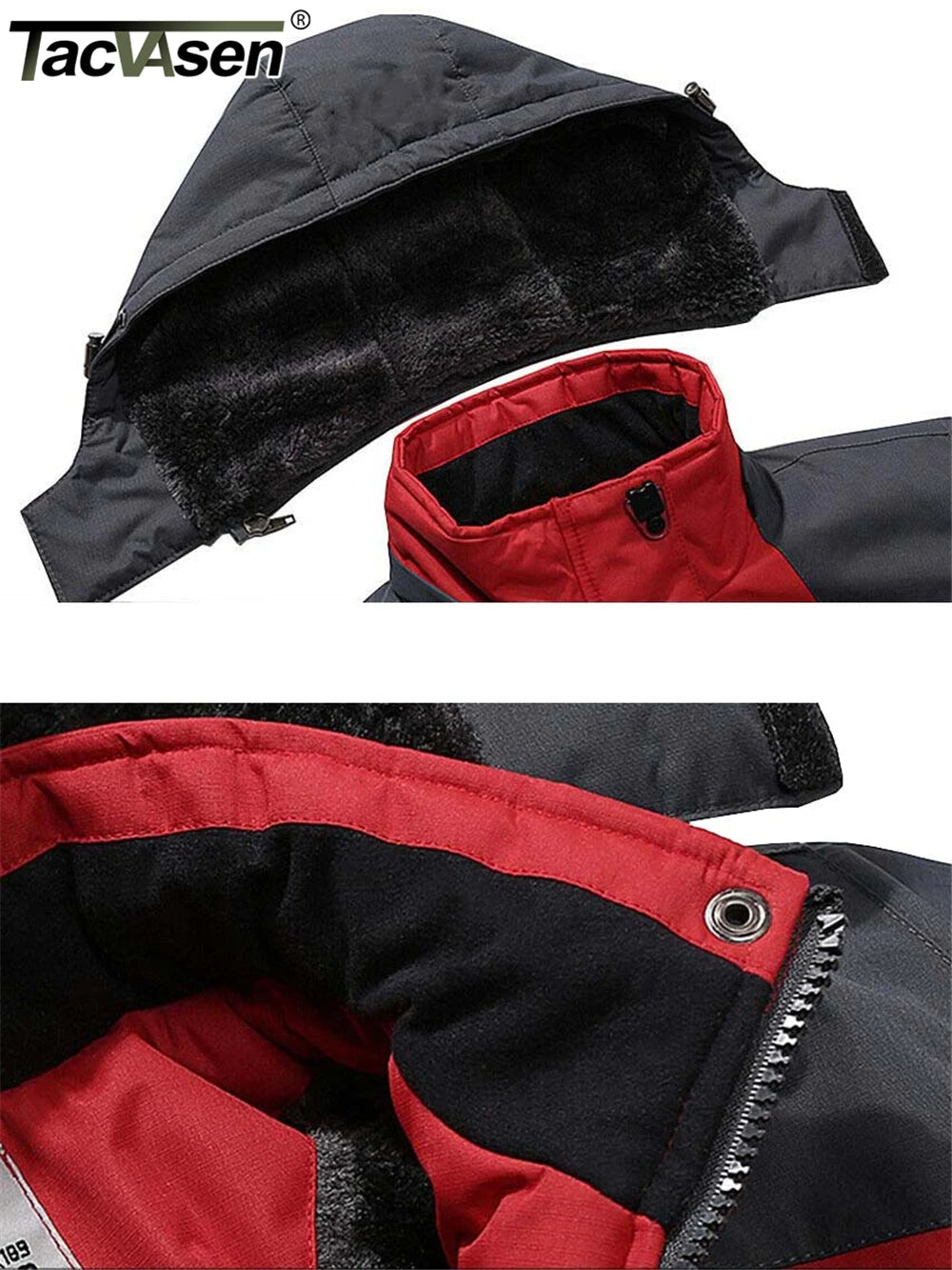 Fleeceforet parka med hætte til mænd
