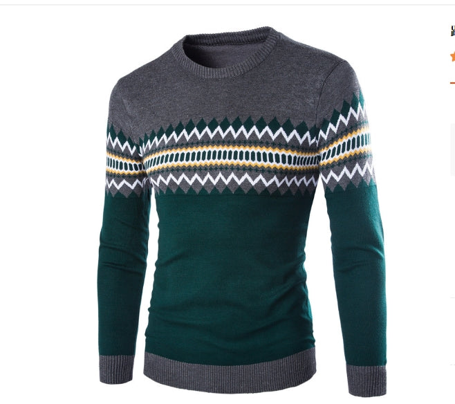 Slim Fit Sweater til mænd Efterårs- og vintertøj