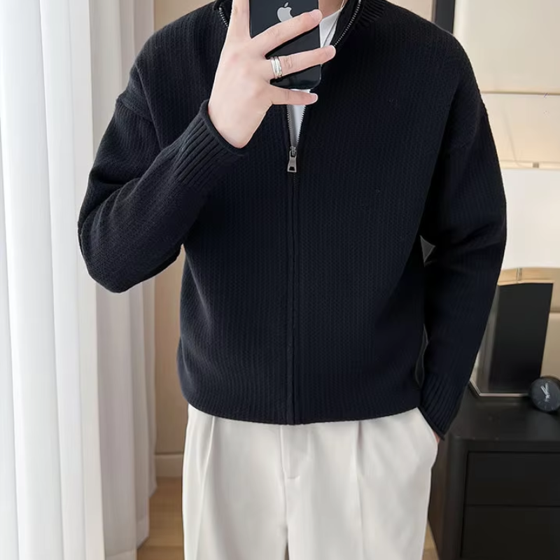 Jumper med lynlås til mænd i gammeldags stil
