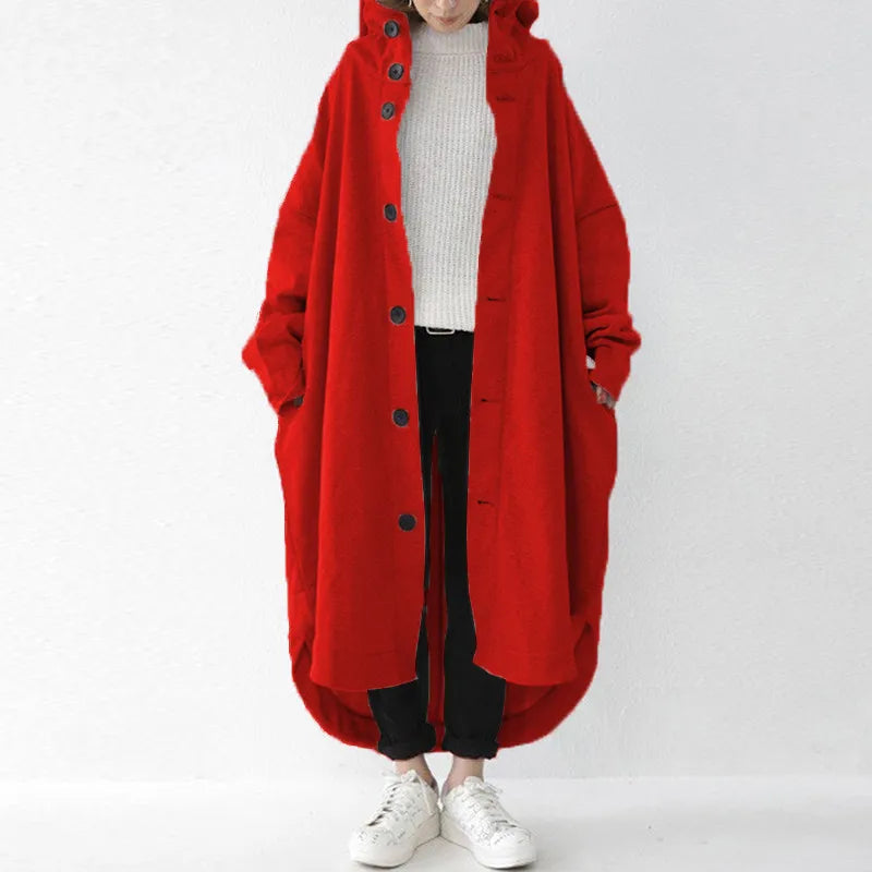 Stor trenchcoat med brede ben til kvinder