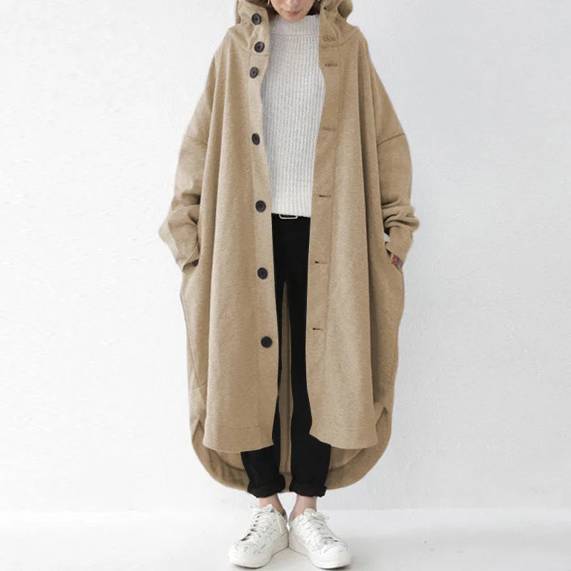 Stor trenchcoat med brede ben til kvinder