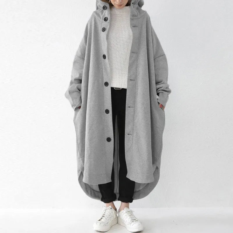 Stor trenchcoat med brede ben til kvinder