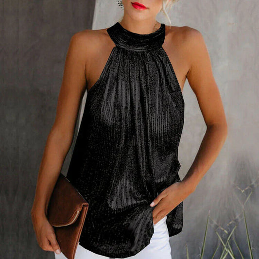 Blonde top cutout-design til kvinder