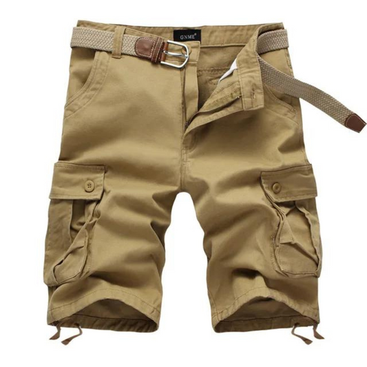 Herre cargo shorts med bælte