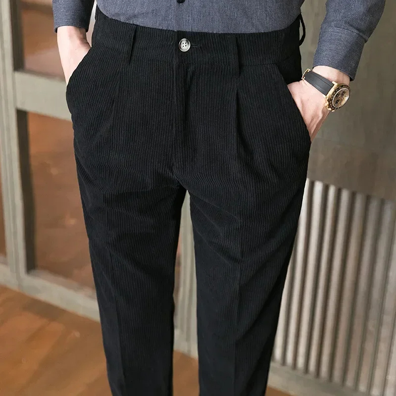 Casual bukser i fløjl til mænd