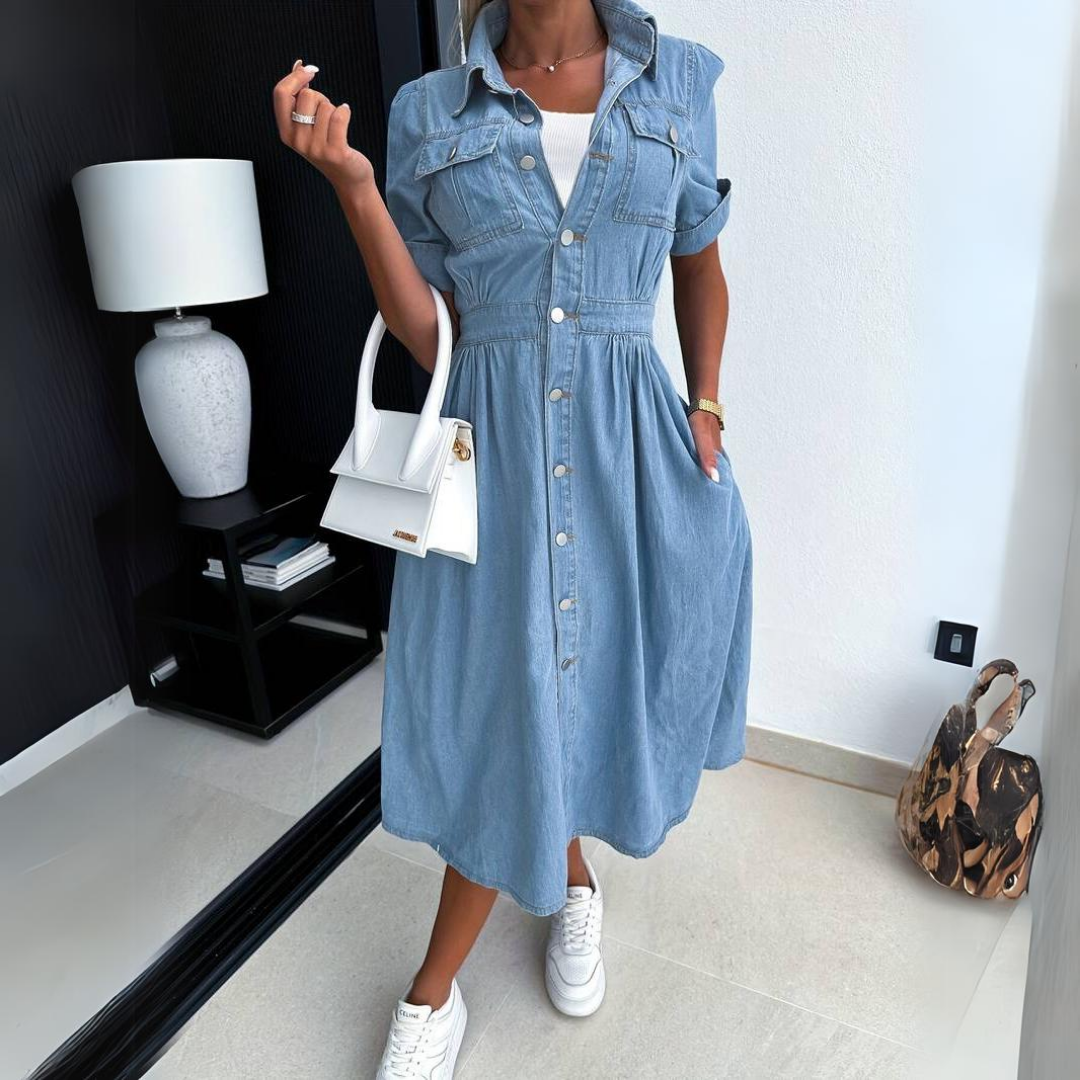 Trendy Denim Jurk til kvinder