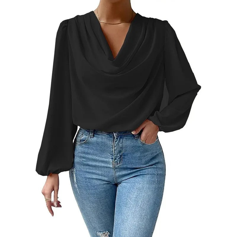 Satinbluse med et strejf af elegance til kvinder