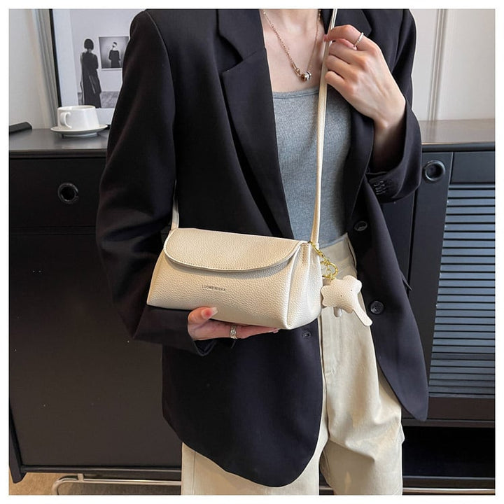 Retro crossbody-taske i blødt læder