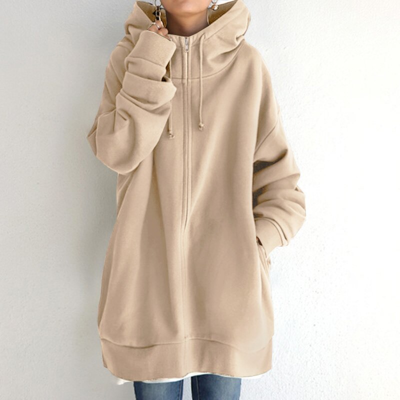 Varm oversized hoodie til kvinder