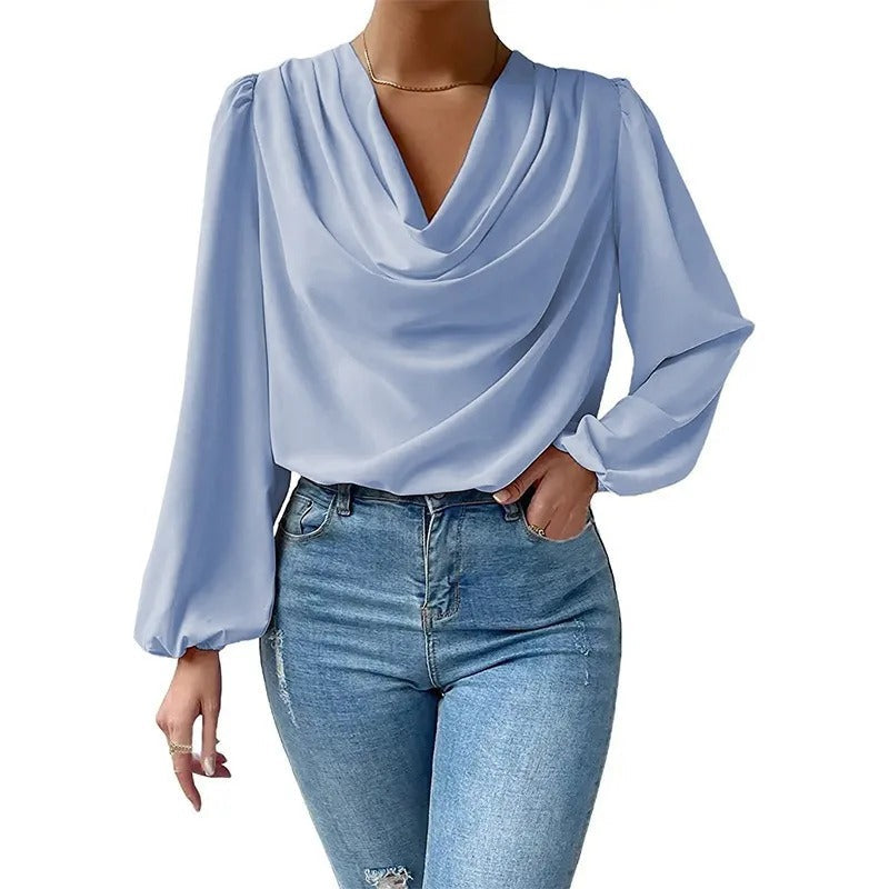 Satinbluse med et strejf af elegance til kvinder
