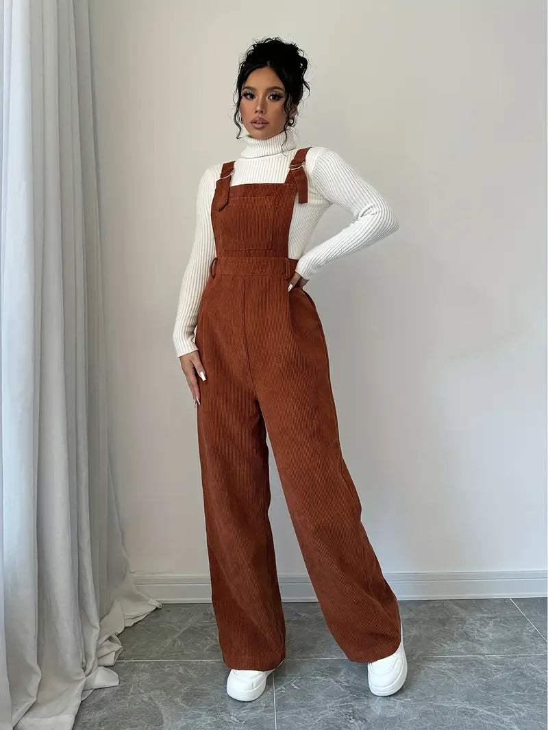 Stilfuld jumpsuit i fløjlsbukser til kvinder