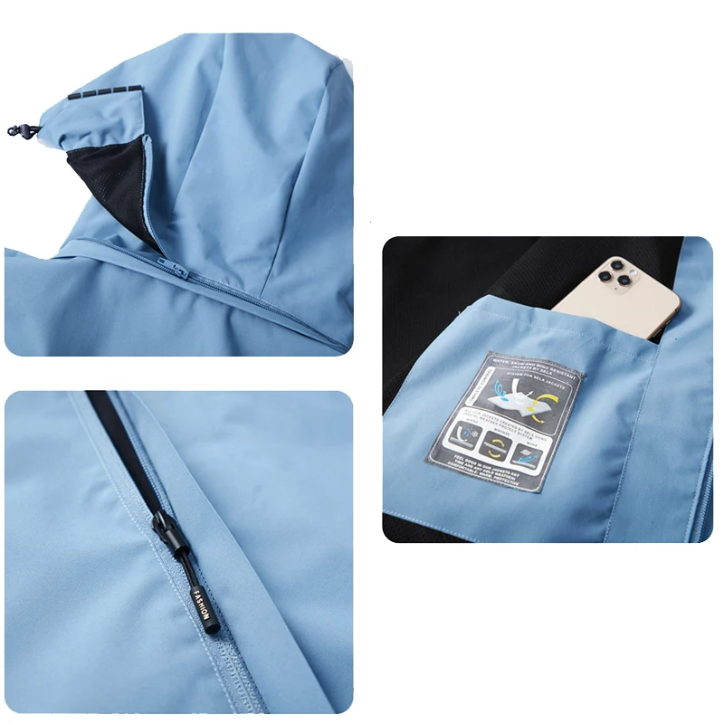 Makkintosh Windproof Waterproof til mænd med justerbar hætte