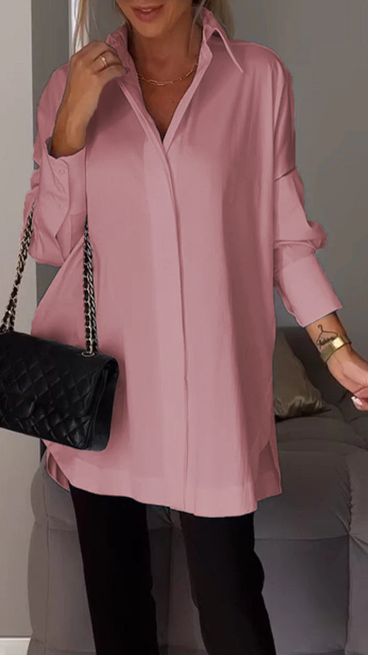 Chic overdimensioneret chiffonbluse til kvinder