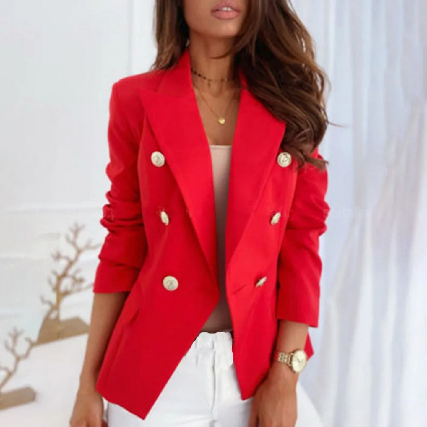 Blazer med reverskrave til damer