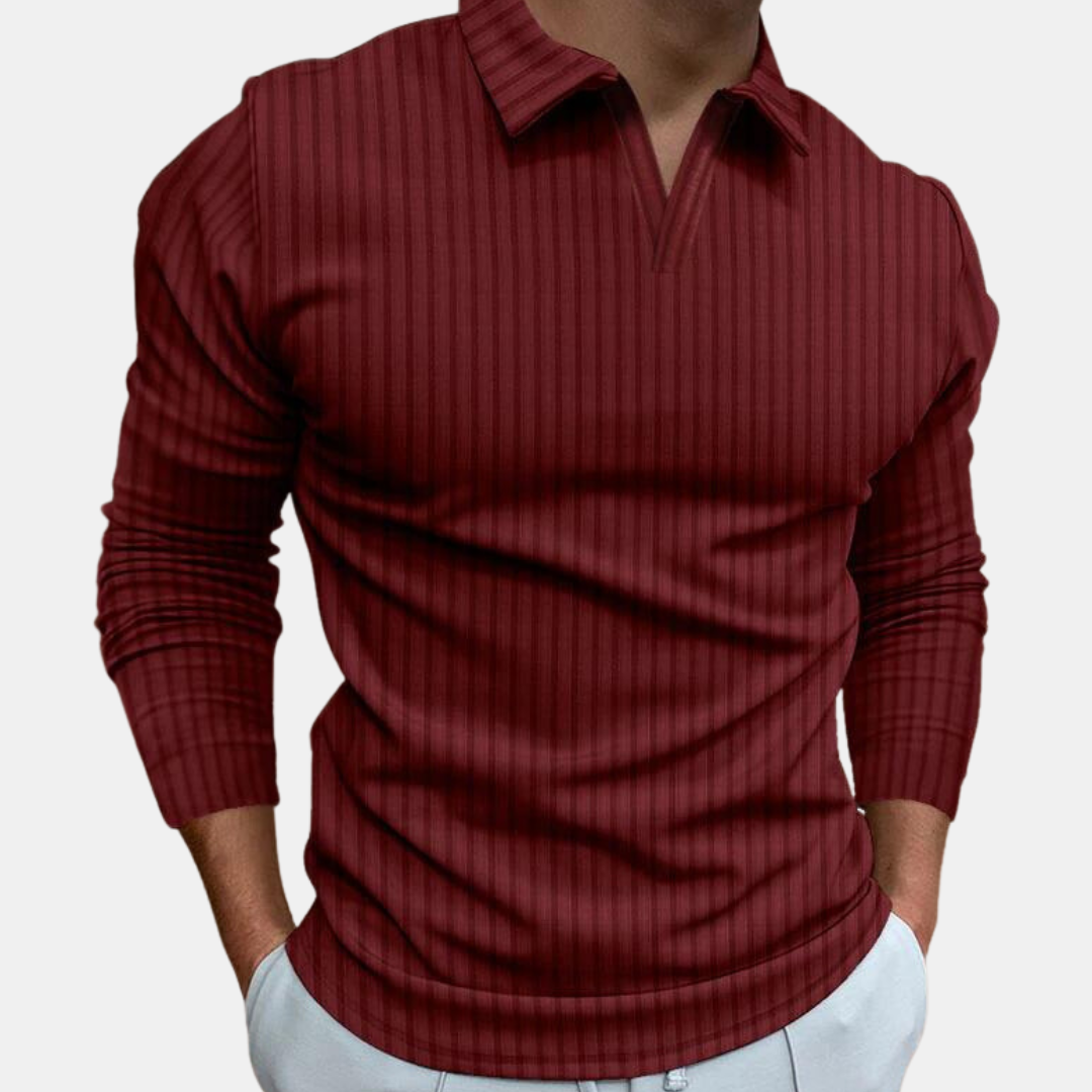 Langærmet poloshirt til mænd