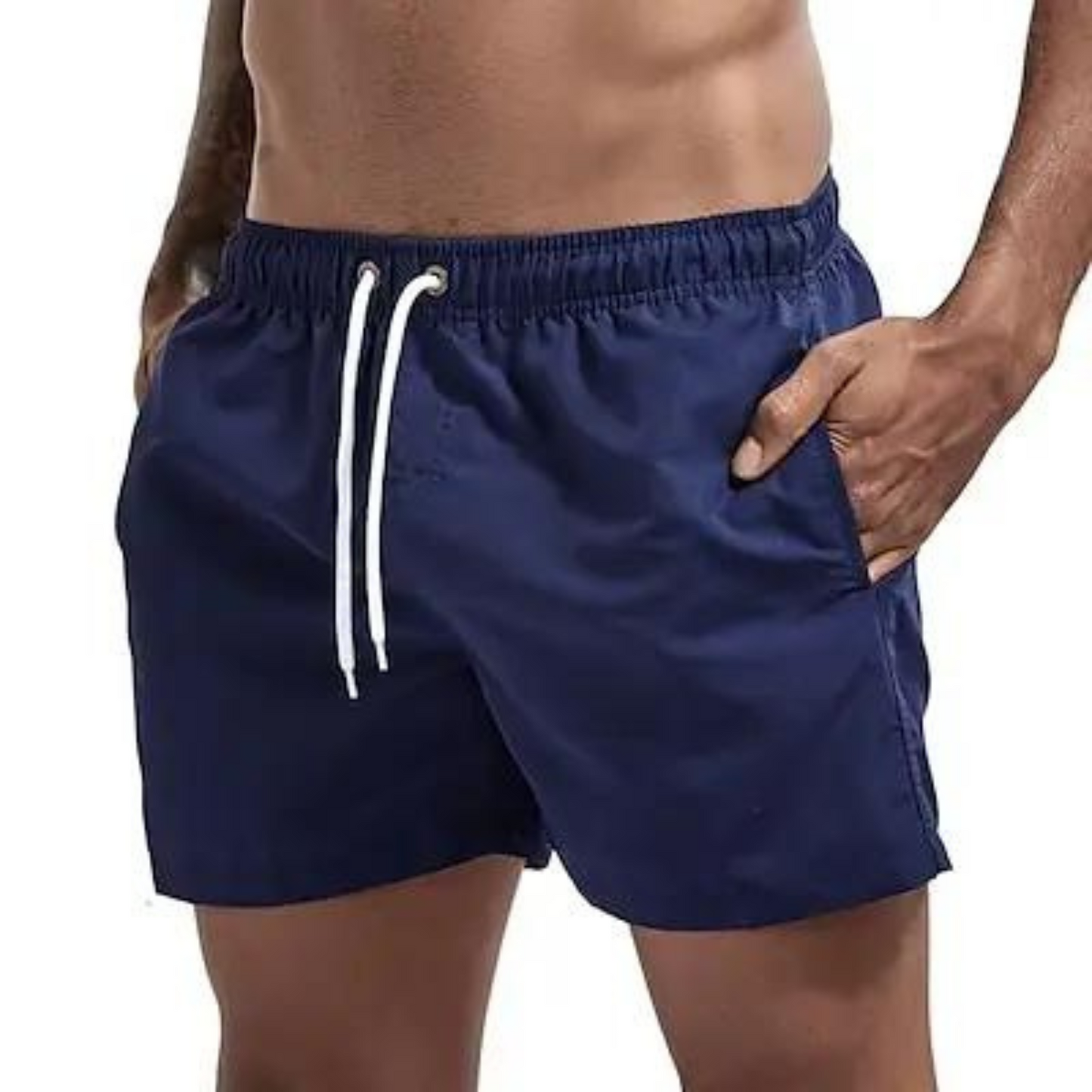 Herre hurtigtørrende badeshorts med elastisk talje