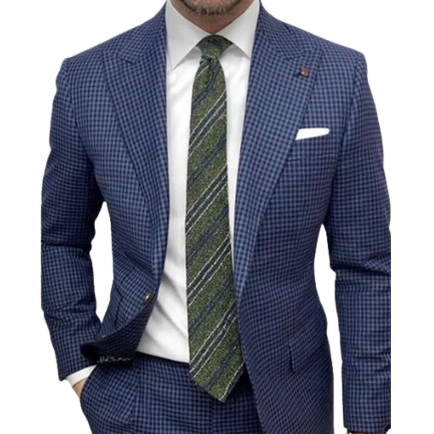 Herre ternet slim fit blazer