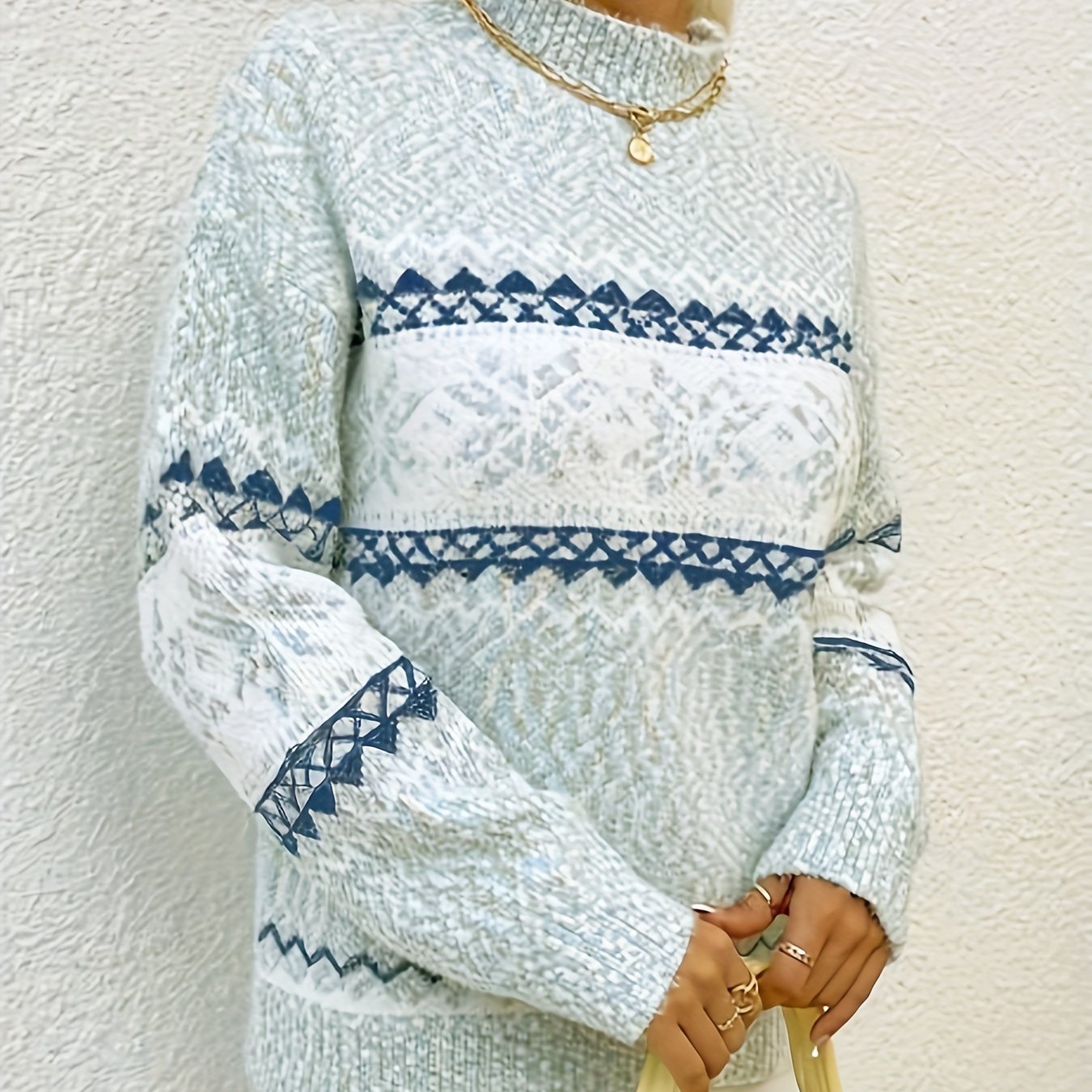 Sød langærmet pullover til kvinder