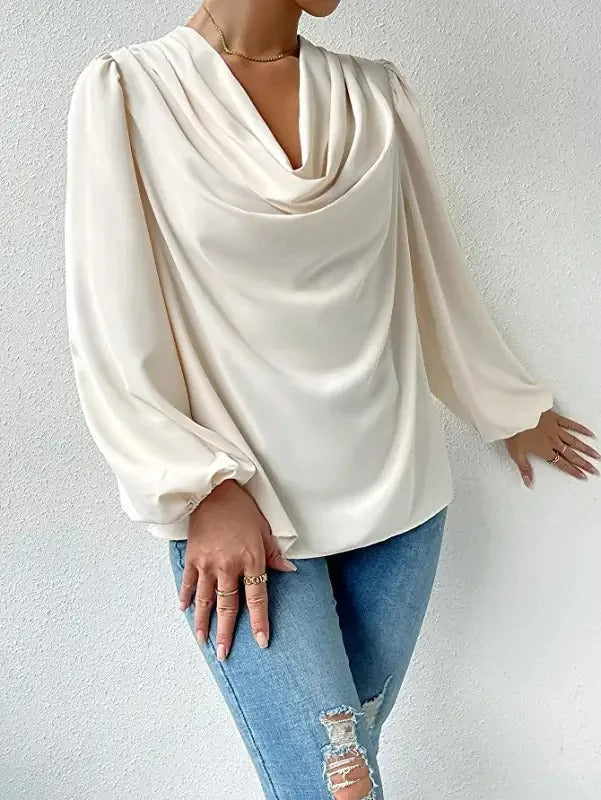Satinbluse med et strejf af elegance til kvinder