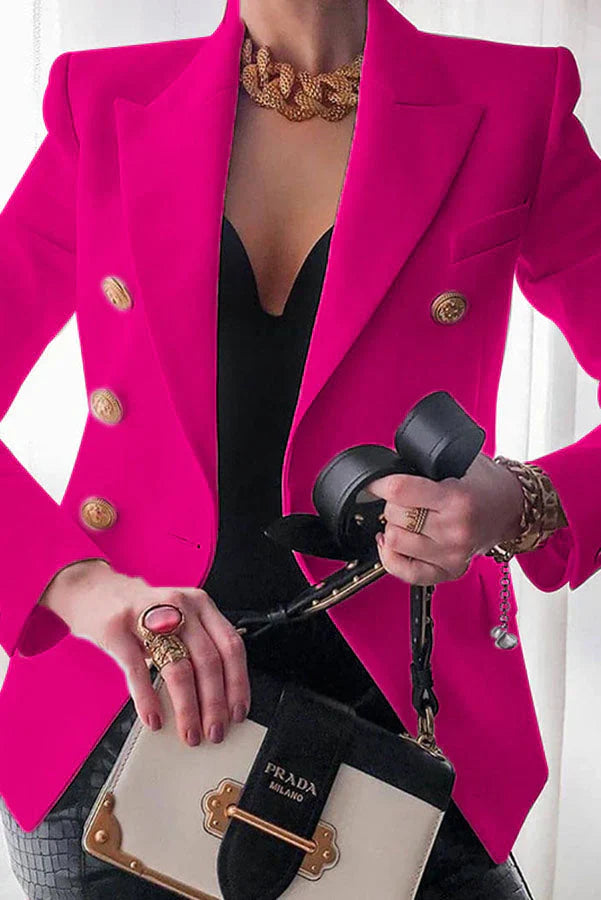 Solidt fashion blazerdress