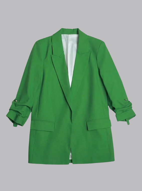 Trendy grøn blazer til kvinder