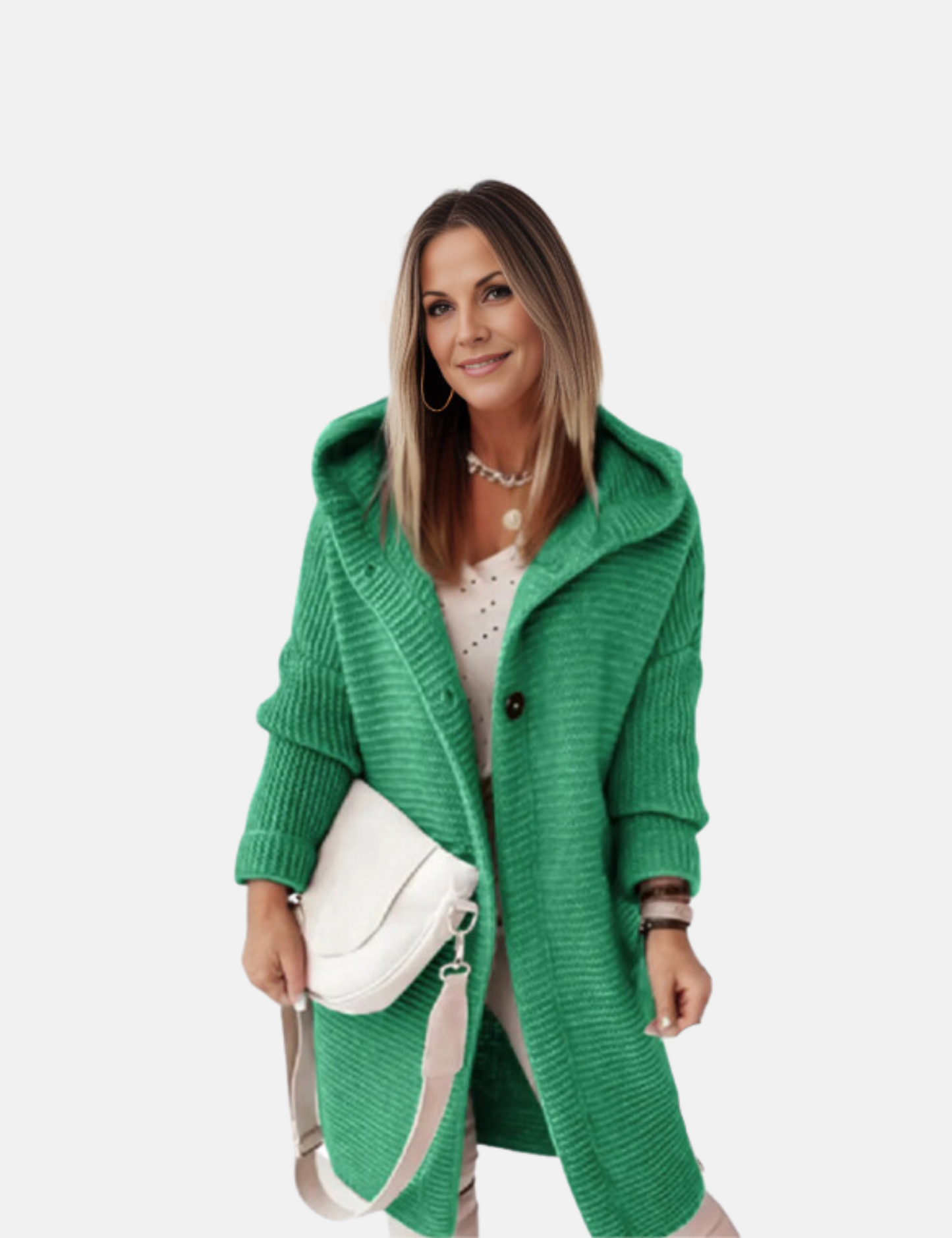 Cardigan med hætte til kvinder