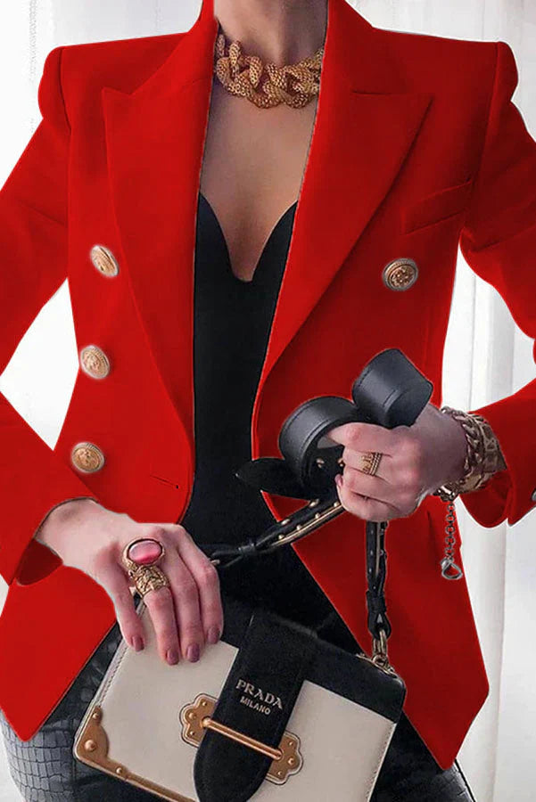 Solidt fashion blazerdress