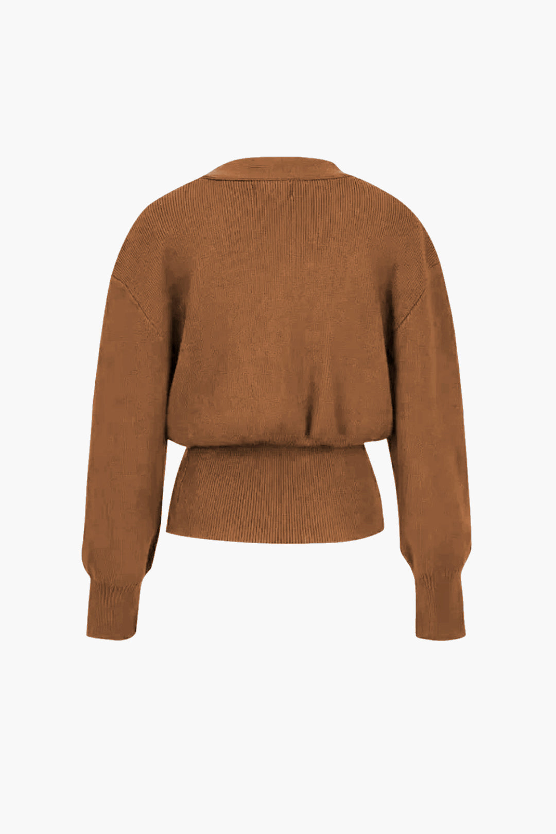 Chic strikcardigan med guldknapdetalje