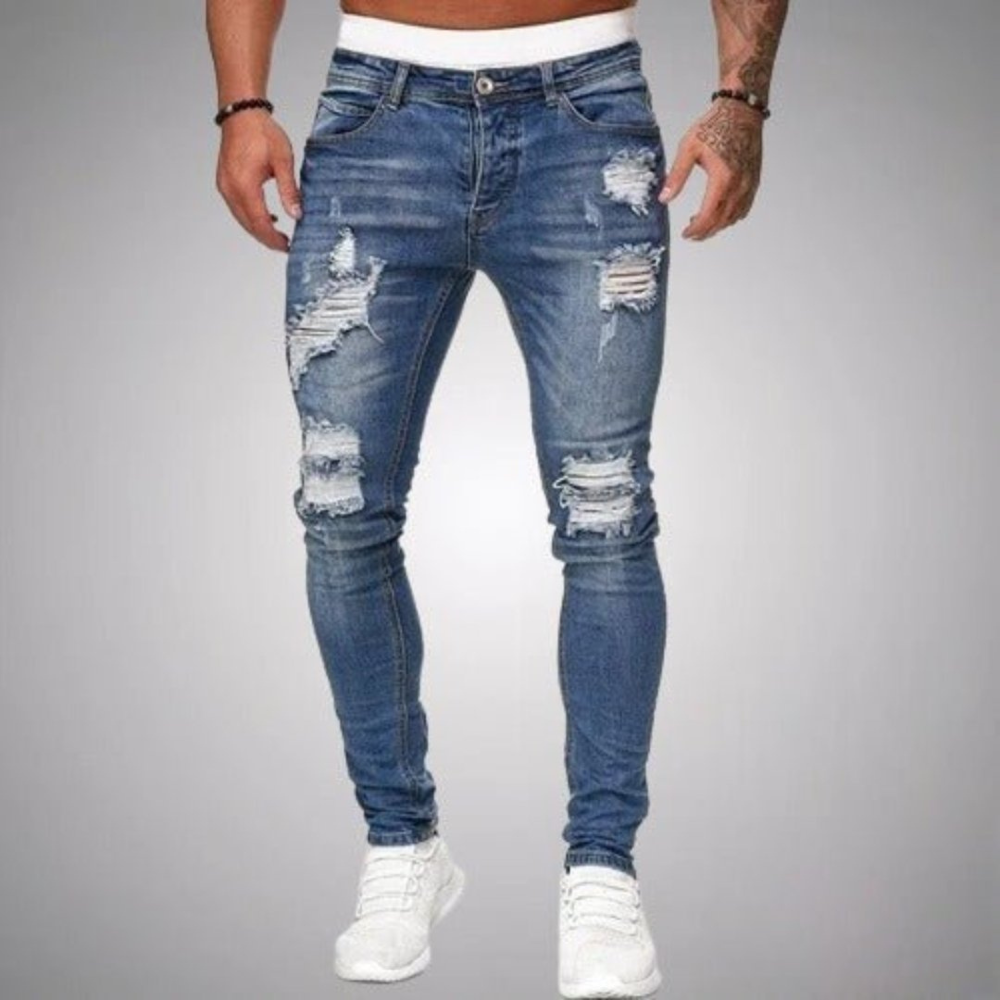 Torn Jeans til mænd | Slim Fit
