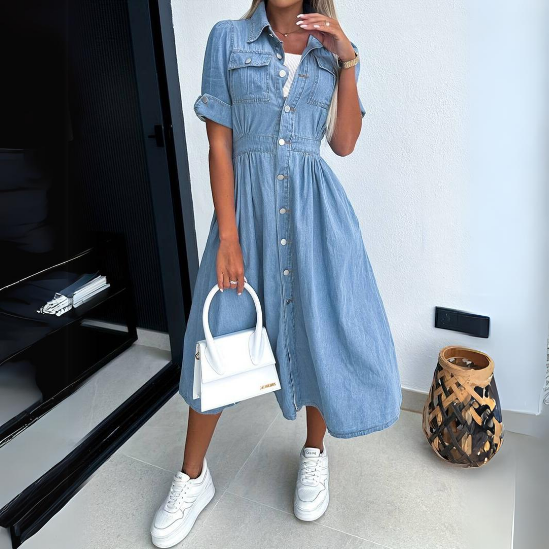 Trendy Denim Jurk til kvinder