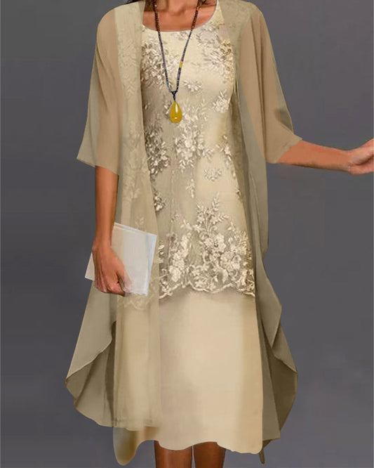 Elegant chiffonkjole i to dele til kvinder