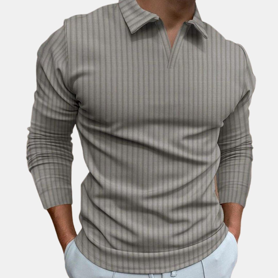 Langærmet poloshirt til mænd