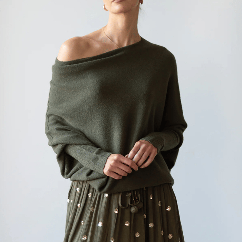Elegant Off Skulder-sweater til damer