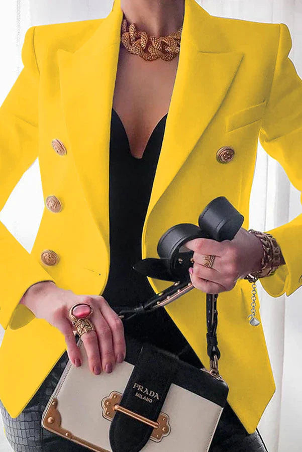 Solidt fashion blazerdress