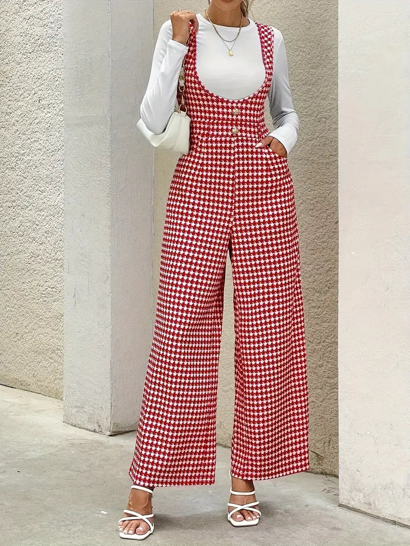 Elegant jumpsuit med brede ben til kvinder
