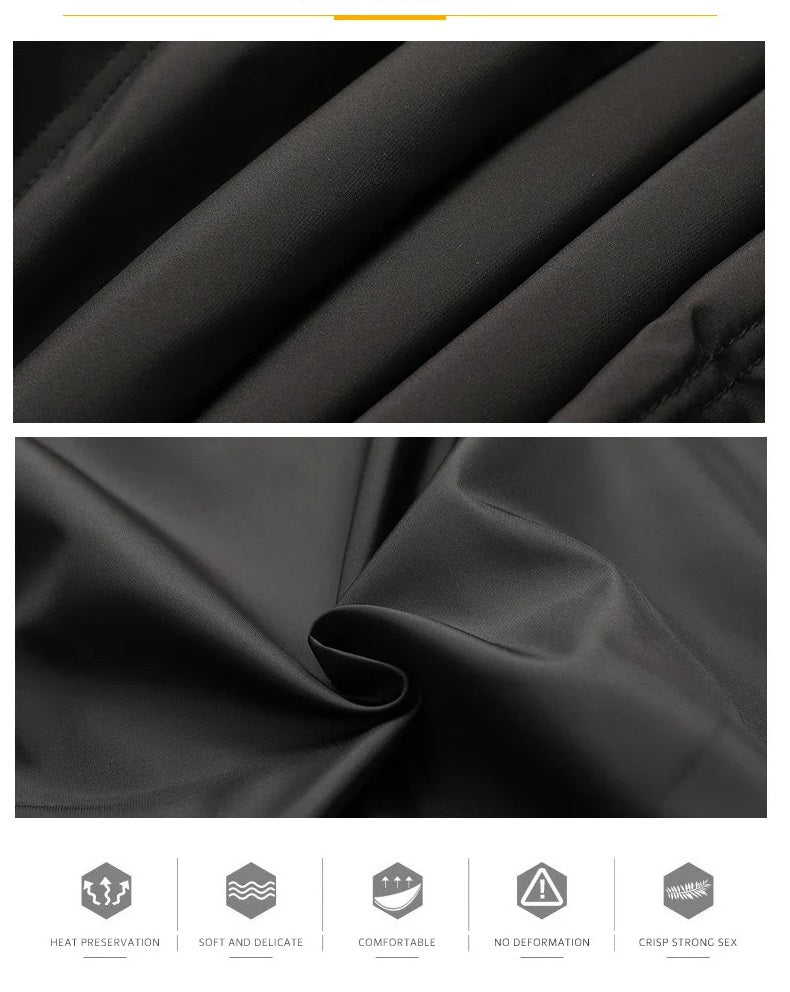 Vatteret vinterfrakke til mænd