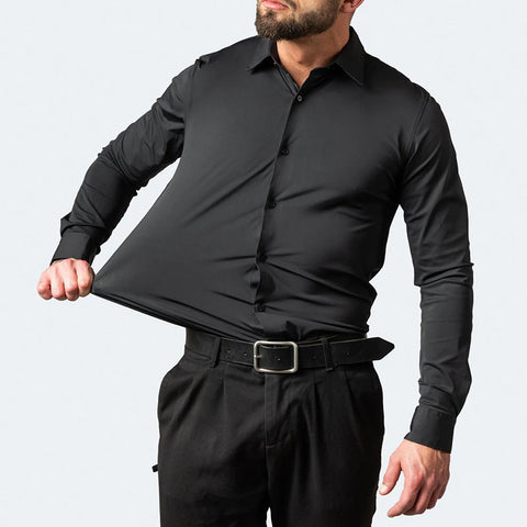 Elastisk Business Casual Langærmet Polo