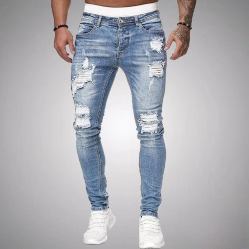 Torn Jeans til mænd | Slim Fit