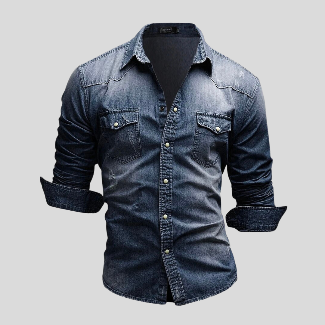 Moderne denimskjorte til mænd