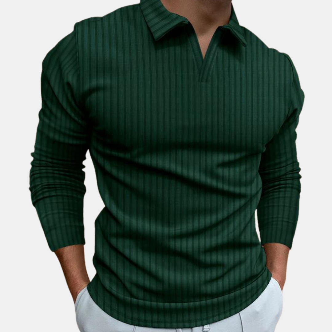 Langærmet poloshirt til mænd