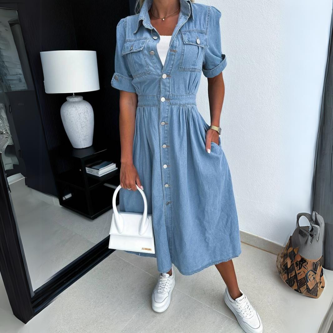 Trendy Denim Jurk til kvinder