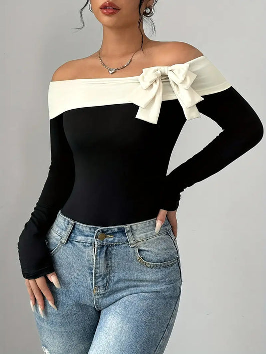 Elegant off-the-shoulder bodysuit til kvinder