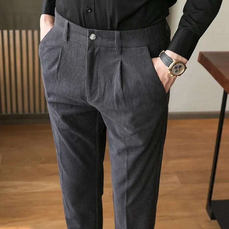 Casual bukser i fløjl til mænd
